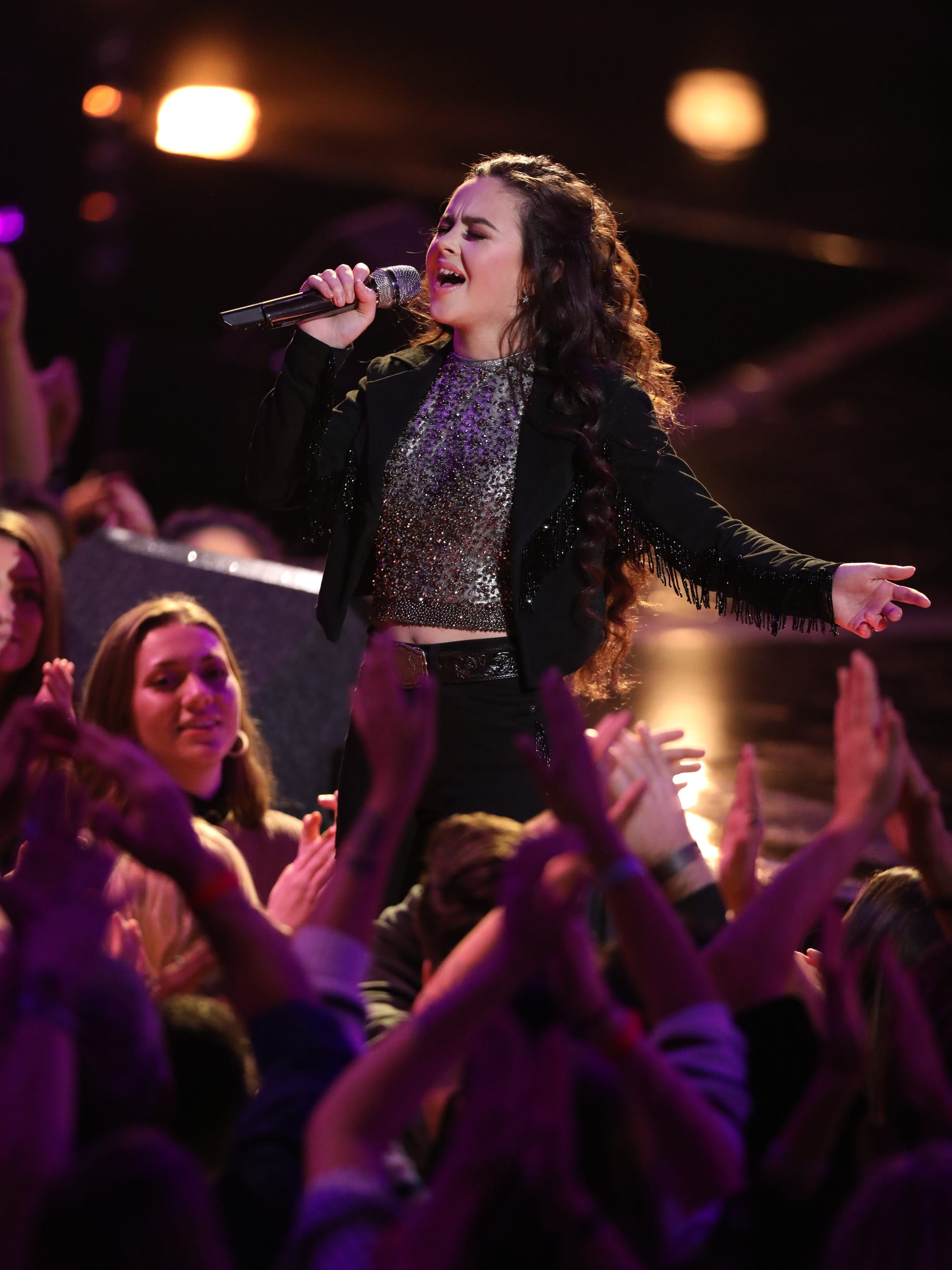 Chevel Shepherd delivers a performance of "It's a Little Too Late" during Monday's night competition on "The Voice."