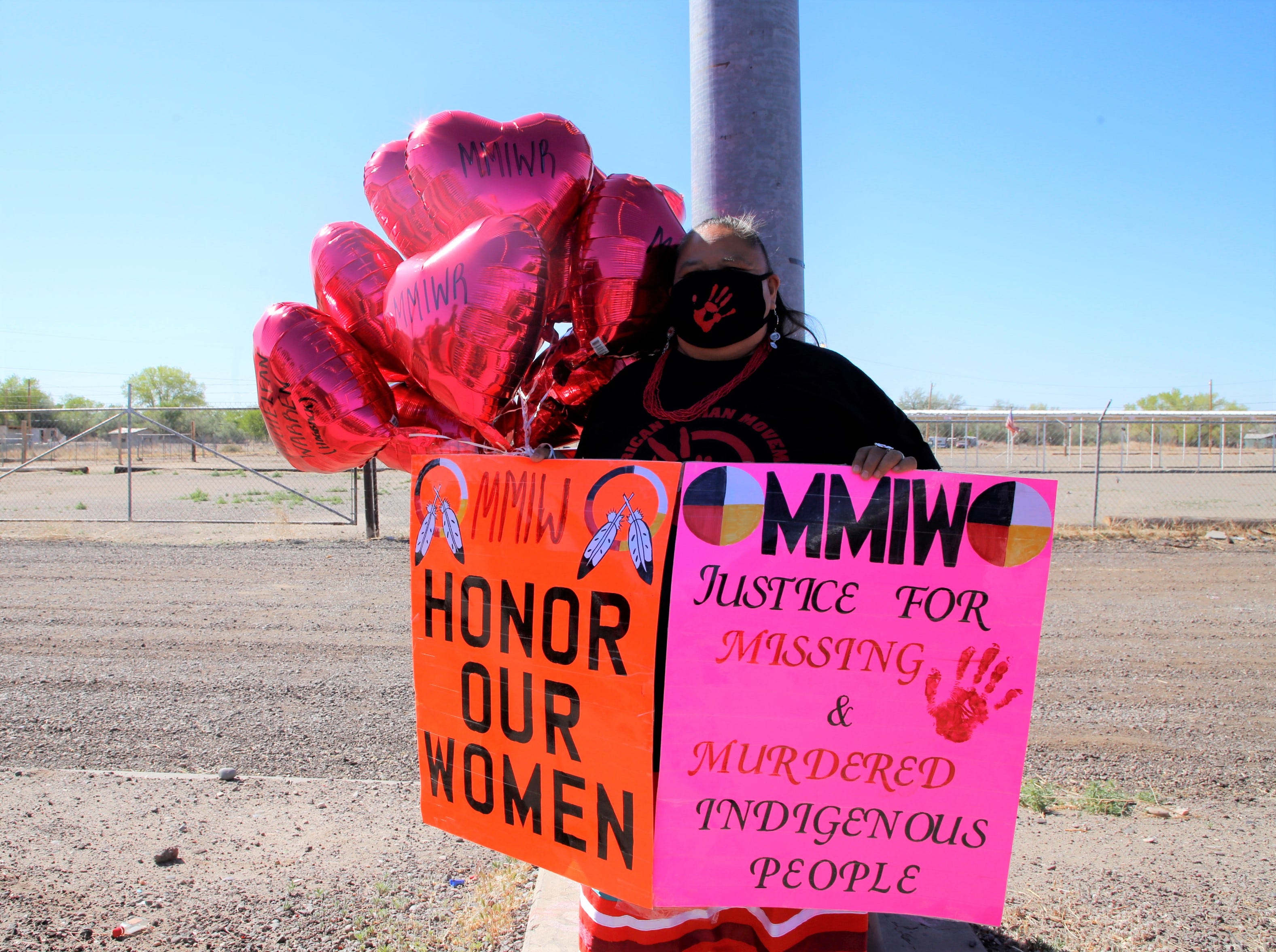 Lorita Jim-Sneak participated in the walk to raise awareness about missing persons on May 5 in Shiprock.
